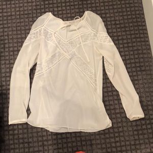White lace tunic shirt